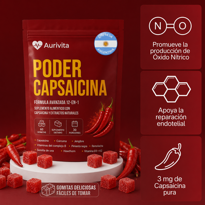 Gomitas de pimienta de cayena suplemento cardiovascular